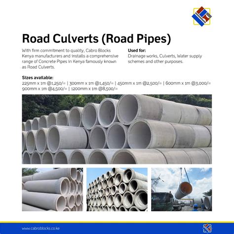 concrete culvert sizes and prices